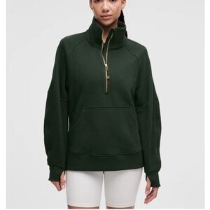 Scuba Oversized Funnel-Neck Half Zip Long